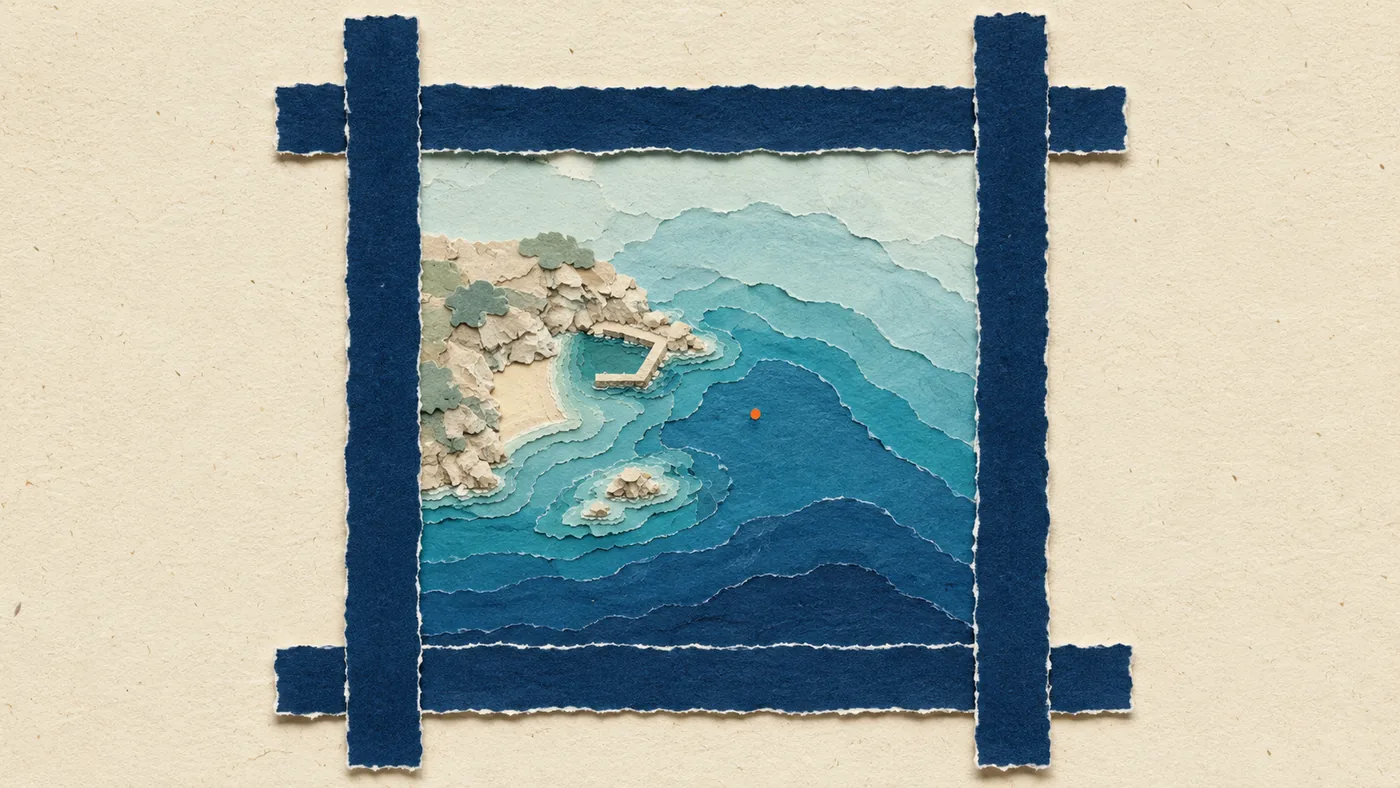 La griglia dei modelli è troppo larga per vedere lo scoglio