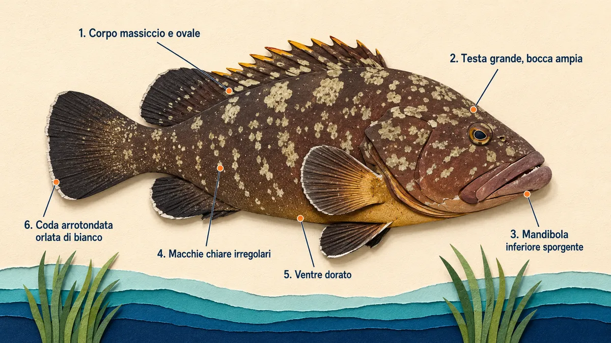 Cernia bruna — Come riconoscerlo