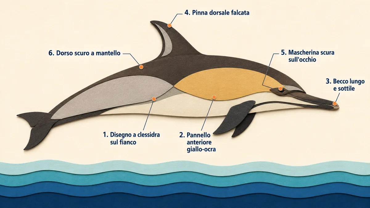 Delfino comune — Come riconoscerlo