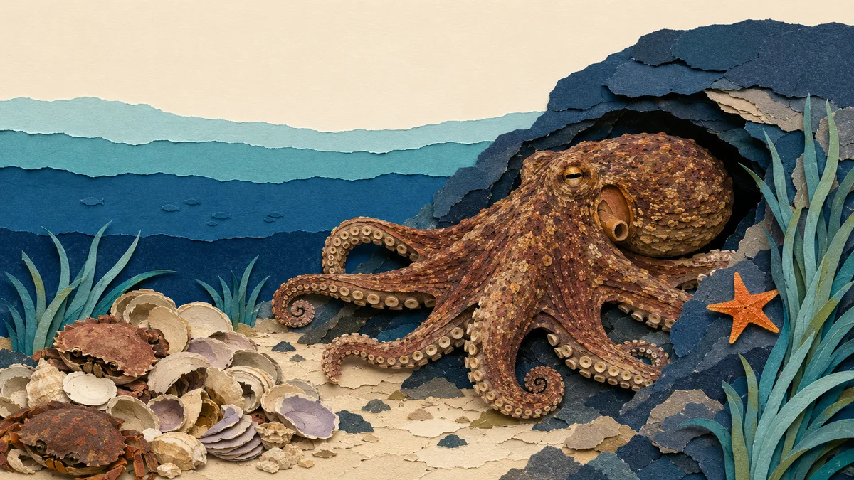 Polpo comune — Habitat e abitudini