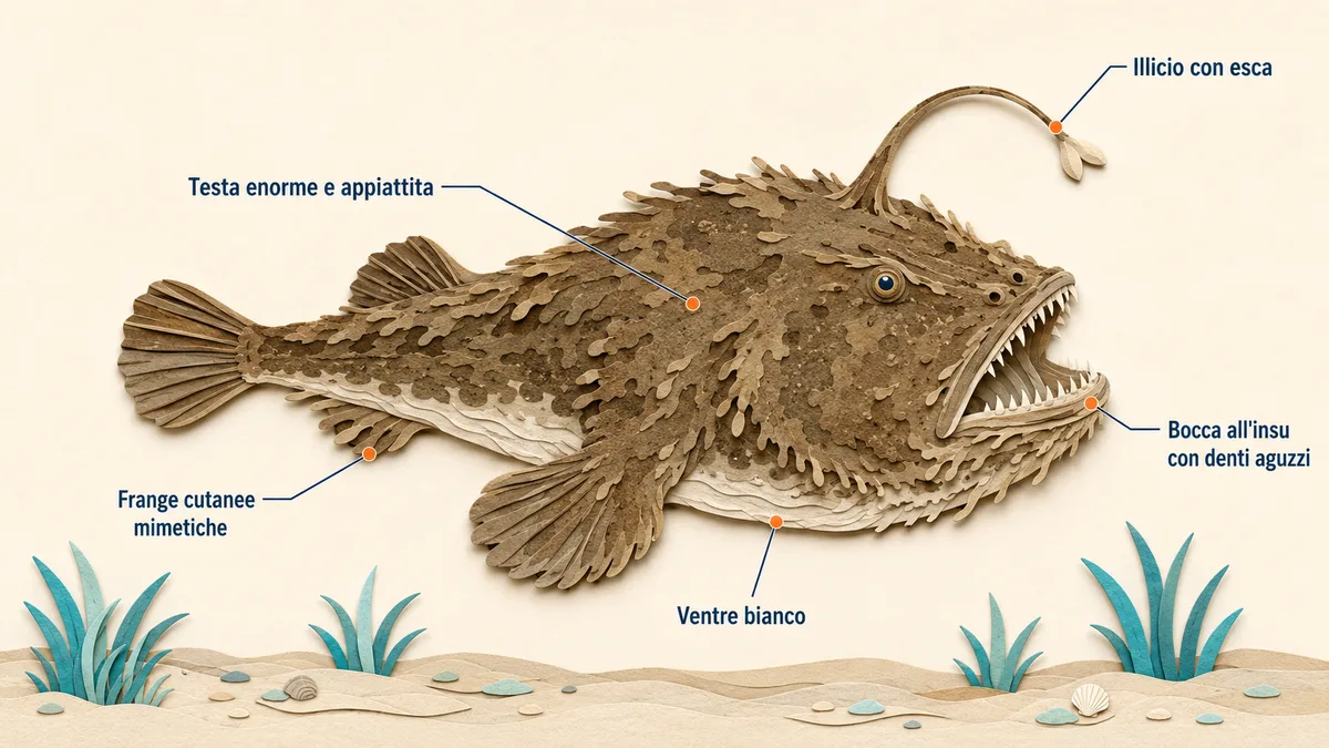 Rana pescatrice — Come riconoscerlo