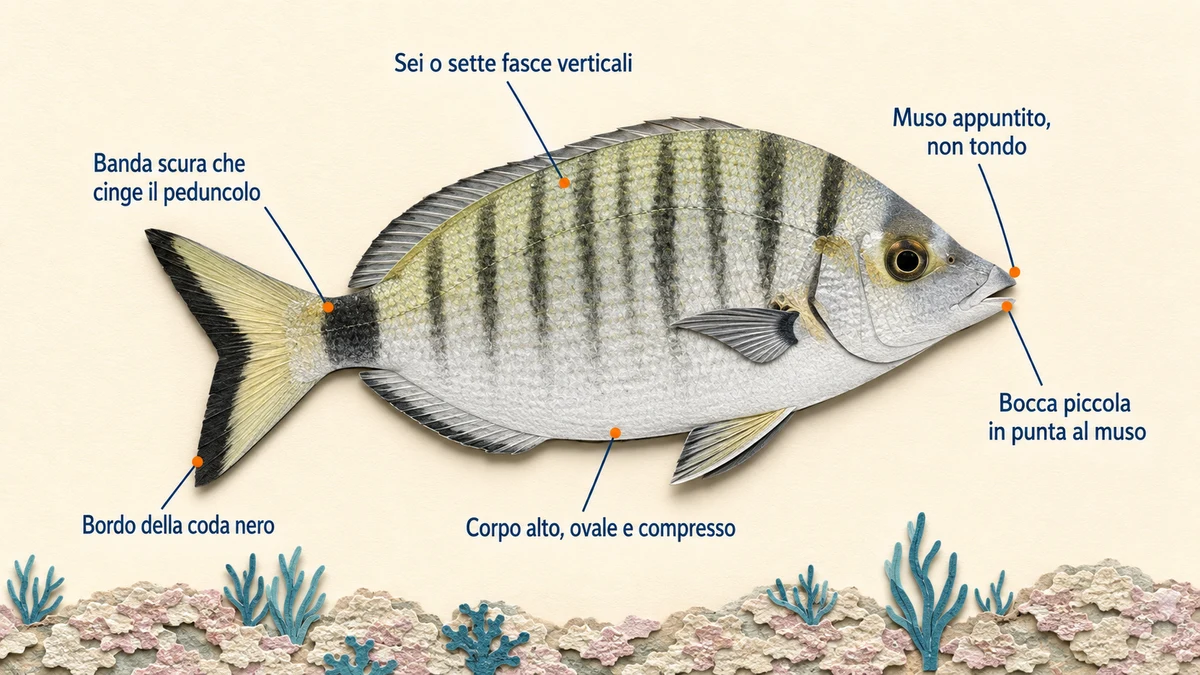 Sarago pizzuto — Come riconoscerlo