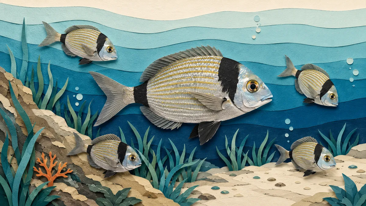 Sarago testa nera — Habitat e abitudini