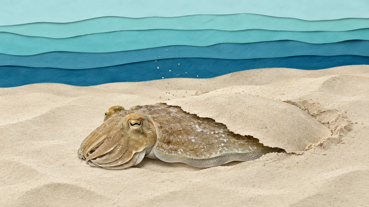 Seppia comune — Habitat e abitudini