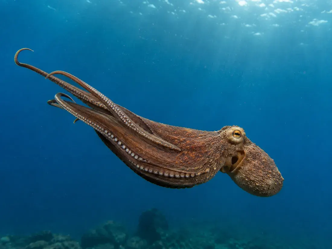 Polpo comune (Octopus vulgaris): esemplare fotografato