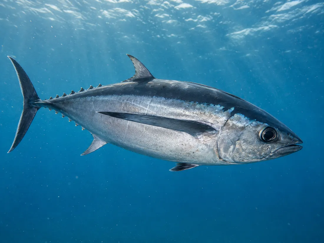Tonno alalunga (Thunnus alalunga): esemplare fotografato